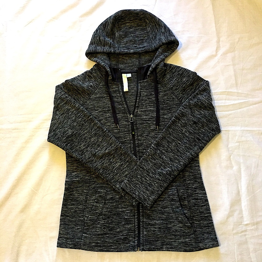 Green Tea Zip Up Long Sleeve Fleece Hoodie